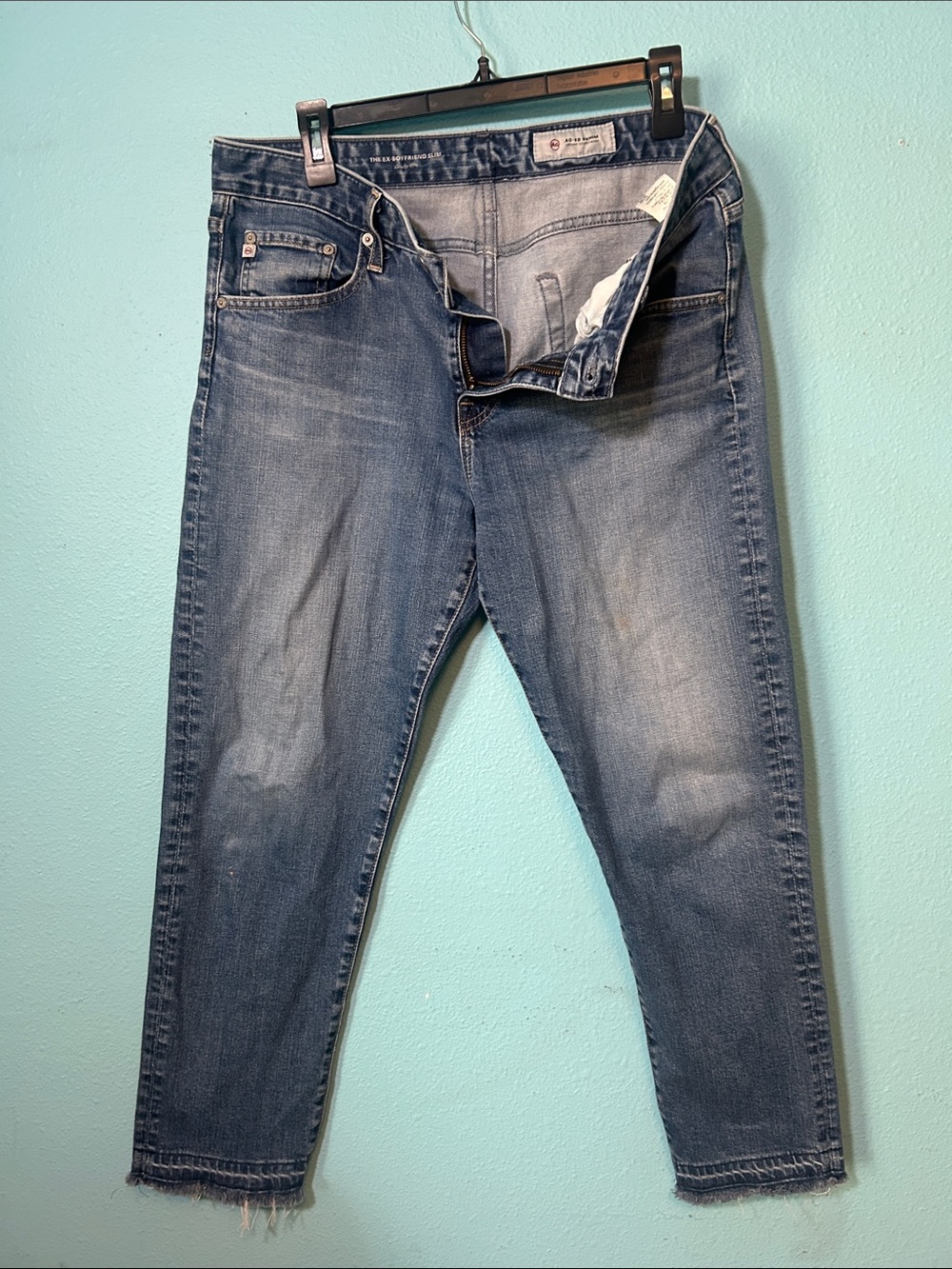 AG Adriano Goldschmied Slim Straight Blue Jeans